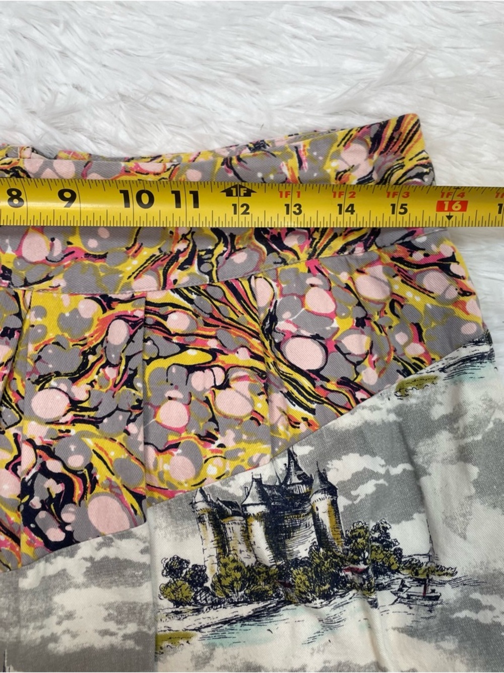 Anthropologie Leifnotes Mini Skirt Womens Size 12 Fortress Floral Pleated Short - Picture 10 of 11